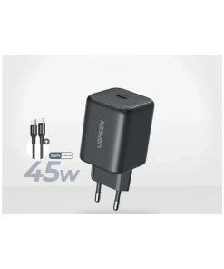 UGREEN 45W USB-C GaN, Quick Charge, crni