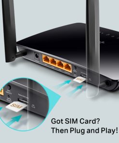 TP-Link AC750 Archer MR200 bežični usmjerivač, Dual-Band 4G LTE, 300Mbps/433Mbps (2.4GHz/5GHz), 802.11a/b/g/n/ac, 1×WAN, 3×LAN, utor za SIM karticu, 2×odvojive antene