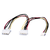 Roline interni Y-naponski kabel, 4-pin F HDD na 4-pin M HDD+4-pin M FDD, 0.3m