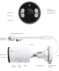 TP-Link VIGI InSight S345 Full color kamera 2K 4MP, H.265+,4mm leća, RJ45, Night Vision, microSD, dvosmjerni audio, detekcija pokreta, vodootporna IP67, VIGI app
