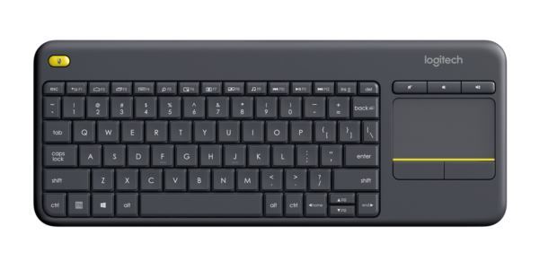 Logitech K400 PLUS Wireless Touch Keyboard, Black, DE