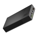 Green Cell GC PowerPlay 20S powerbank 20000mAh 22.5W PD USB-C, 3x USB-C, USB-A, Fast Charging, crni