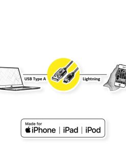 Roline VALUE Lightning na USB kabel za iPhone/iPad/iPod, 1.8m, crni