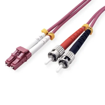 Roline VALUE optički kabel 50/125µm LC/ST Duplex, OM4, 5.0m, ljubičasti