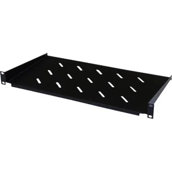 NaviaTec 19" polica za mrežni ormar, 250 mm, 1U, Cantilever, crna