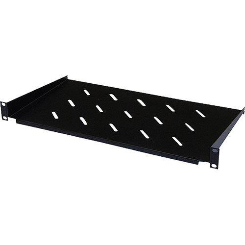 NaviaTec 19" polica za mrežni ormar, 250 mm, 1U, Cantilever, crna