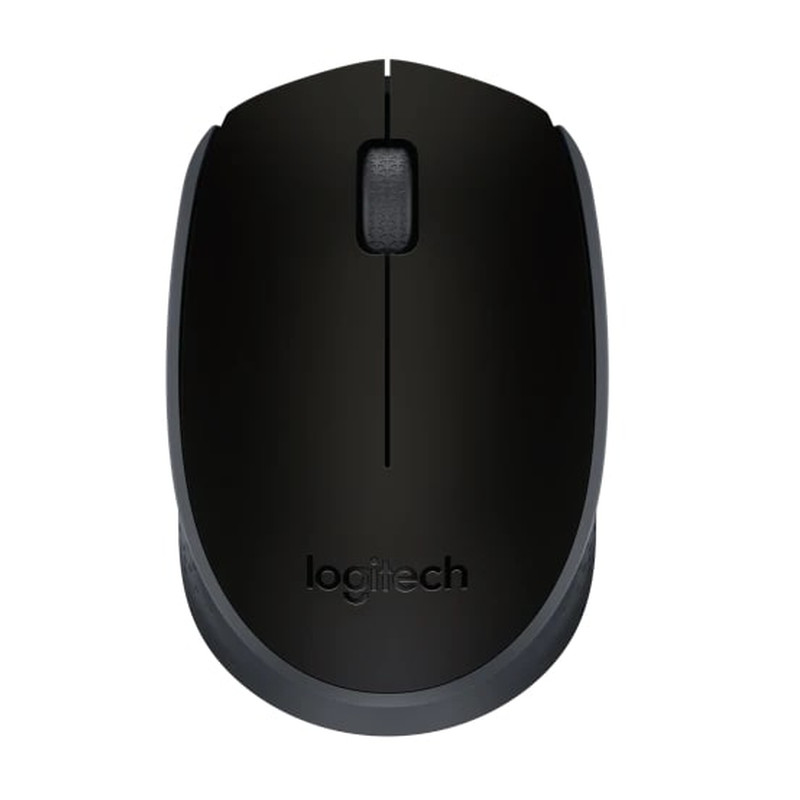Logitech M171 bežični optički miš, USB, crni/sivi (910-004424)