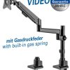 Transmedia Full-Motion Desk Bracket for Flat Screens