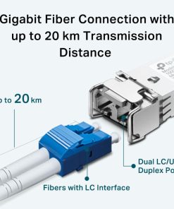 TP-Link Gigabit SFP modul, Single-mod, MiniGBIC, LC sučelje, do 10km udaljenost