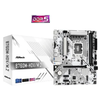 ASRock MB B760M-HDV/M.2, S.1700, 2xDDR5/7200MHz(OC), PCIe 4.0, 2.5 G-LAN, USB-C, VGA/DP/HDMI, mATX