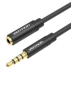 Vention Cotton Braided 3.5mm Audio Extension Cable 1M Black