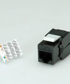 Roline RJ45 Keystone konektor Cat.6/Class E, UTP (tool-free), crni