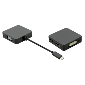 Roline VALUE adapter USB-C - VGA/DVI/HDMI/DP, M/F, 0.1m