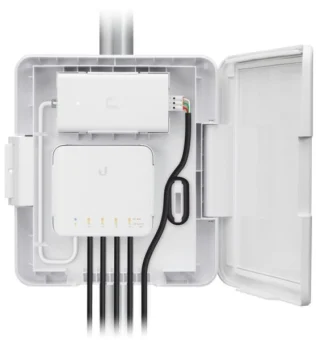 Ubiquiti Networks outdoor weatherproof enclosure designed for use with the UniFi Switch Flex