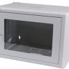 Masterlan one-piece rack data cabinet 19" 12U 600mm, disassembled - FLAT PACK, glass door