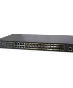 Planet L2 24-port 100 1000X SFP 8-port Shared TP Managed Switch Redundant AC DC Power