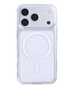 Rixus Anti-Burst Case With MagSafe Compatible For Apple iPhone 17 Pro, 18 Pro Transparent