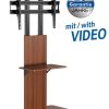 Transmedia Pedestal for Flat Screens, 37“ - 75“ up to 40kg, black PVC Veneer