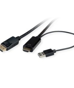 Roline UHDTV - DisplayPort kabel, M/M, 2.0m, crni