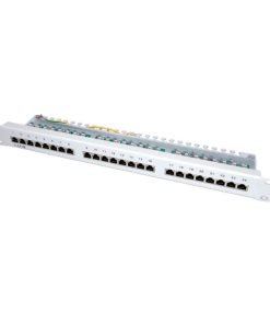 Roline VALUE Cat.5e/Class D 19" Patch Panel 24-porta STP, svijetlo sivi