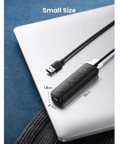 UGREEN 4-portni USB-A HUB 4×USB-A 3.0, 1.0m, crni
