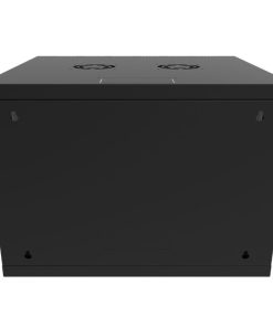 Canovate 6U 600x600x376 SINGLE zidni ormar s bočnim stranama koje se mogu otvoriti izvana, crni (WS3O-9-0666F)