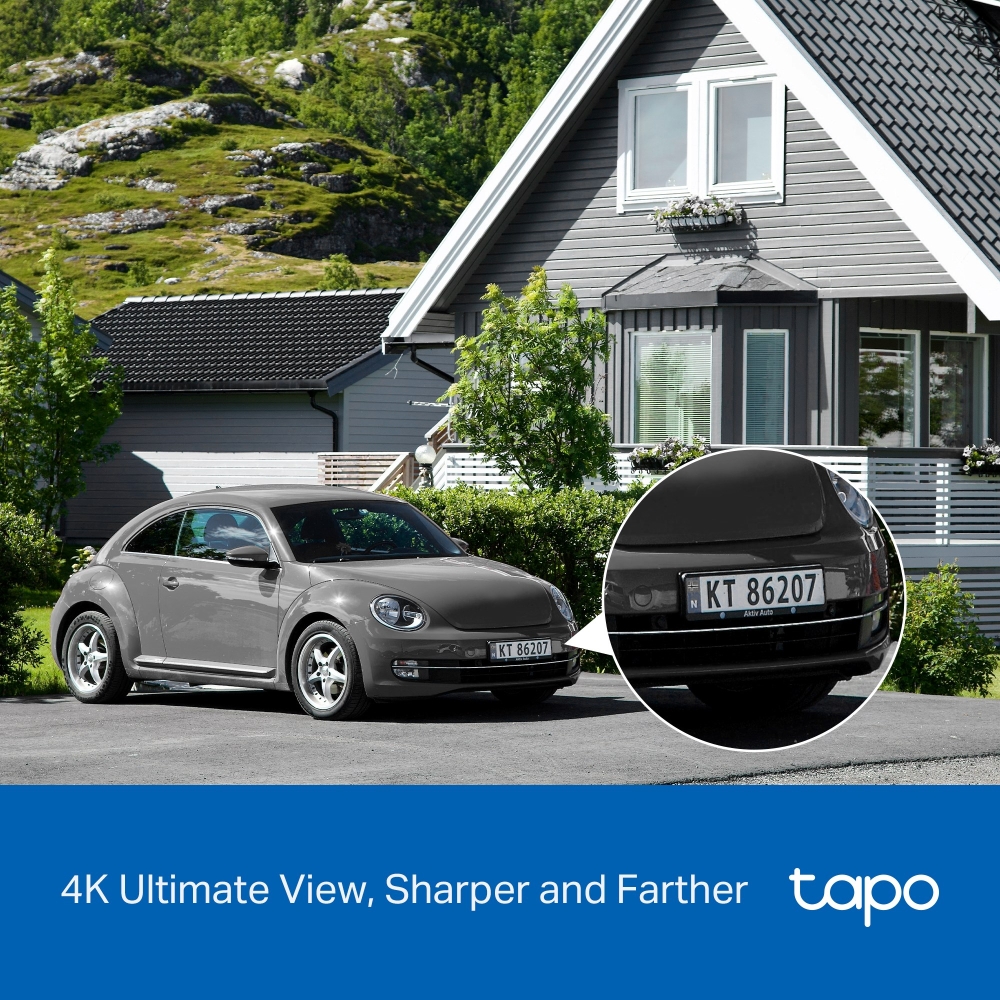 TP-Link Tapo C660 kamera + Tapo A201 Solar panel 4K 8MP(3840×2160 px), F1.6, Full-Color Night Vision, microSD, 2×Spotlights, dvosmjerni audio, detekcija pokreta, vodootporna IP65, Wi-Fi, Tapo app