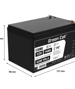 Green Cell (AGM08) baterija AGM 12V/14Ah