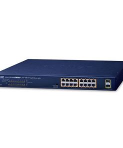 Planet 18-Port 16x 1GbE 802.3at PoE 2-Port 1000X SFP Gigabit Ethernet Unmanaged Switch (240W)