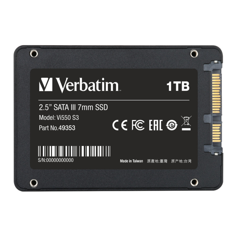 Verbatim Vi550 S3 1TB SSD SATA3 TLC, 2.5"