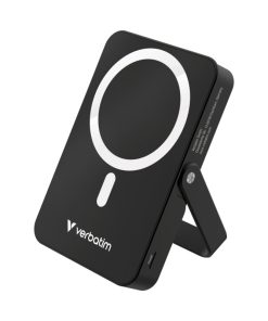Verbatim Powerbank 10000mAH Charge ‘n’ Go sa stalkom 20W USB-C i 15W magnetsko bežično punjenje, crni