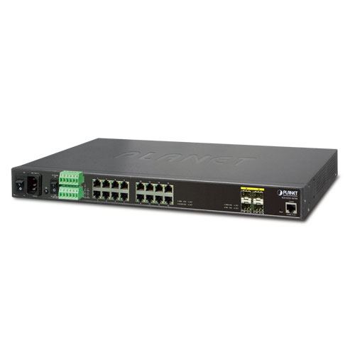 Planet Industrial L2 16-Port RJ45 Gigabit 4-Port 100 1000X SFP Managed Switch