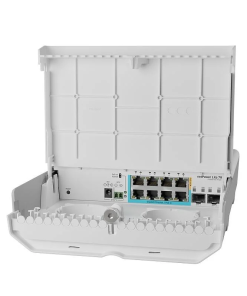 Mikrotik Cloud Smart Switch CSS610-1Gi-7R-2S+OUT, 8×10/100/1000 Ethernet ports, 7x 1G PoE-in, 1G PoE-out, SwOS