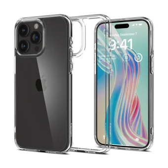 Spigen Crystal Hybrid, zaštitna maska za telefon, prozirna - iPhone 15 Pro Max (ACS06446)