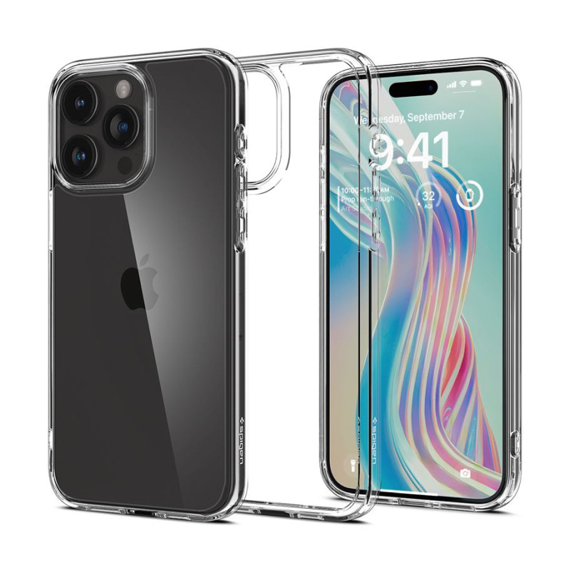 Spigen Crystal Hybrid, zaštitna maska za telefon, prozirna - iPhone 15 Pro Max (ACS06446)
