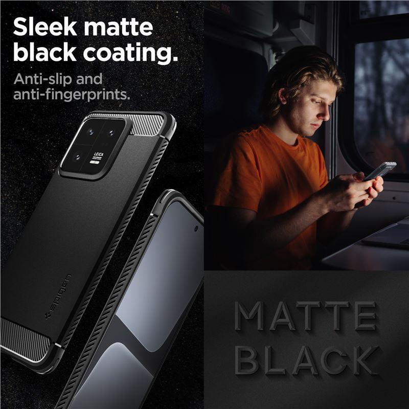 Spigen Rugged Armor, zaštitna maska za telefon, crna - Xiaomi 13 Pro (ACS05325)