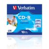 CD-R Verbatim 700MB 52× DataLife/Wide Inkjet Printable 1 komad JC