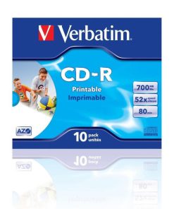 CD-R Verbatim 700MB 52× DataLife/Wide Inkjet Printable 1 komad JC