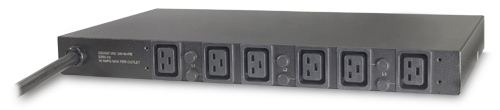 APC Rack PDU, Basic, 1U, 22kW, 400V, (6) C19