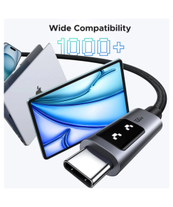 UGREEN Uno USB-C (M) na USB-C (M), PD 100W, 480 Mbps, LED ekran, 2.0m