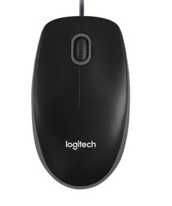Logitech B100 optički miš, USB, crni (910-003357)