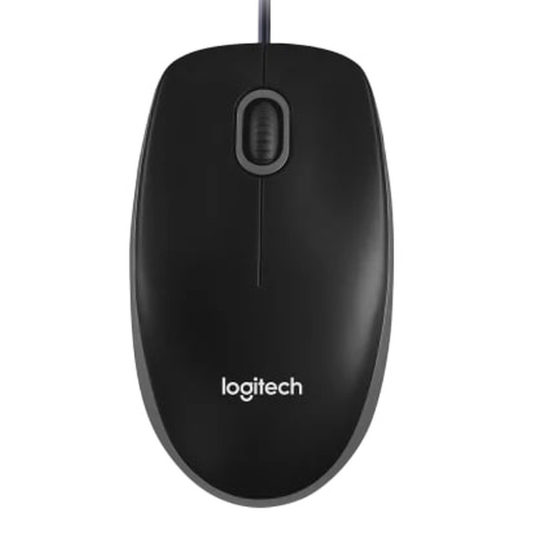 Logitech B100 optički miš, USB, crni (910-003357)