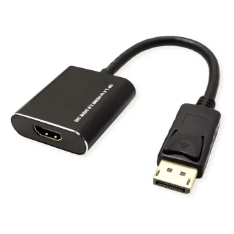 Roline adapter/kabel DisplayPort - HDMI, M/F, v1.4, aktivni, 4K60, 0.15m