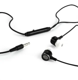 Gembird Metal earphones with microphone, black