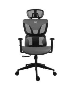 Bit Force COZY LM-2D uredska stolica, PU koža, 2D naslon za ruke, nosivost 140kg, crno/siva