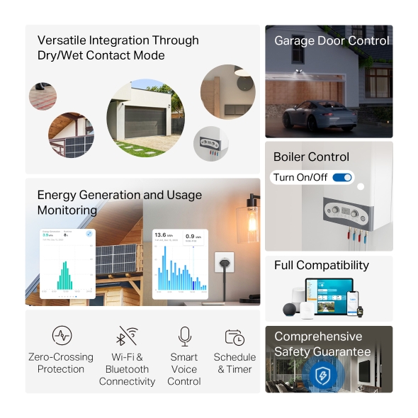 TP-Link Tapo S110E Smart Switch Module 2.4GHz, 802.11b/g/n, Bluetooth, Tapo app, Wi-Fi kontrola, Timer/Schedule postavke, Amazon Alexa/Google Assistant