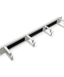 Roline 19" 1U organizator kablova, 4 nosača, brush strip, sivi