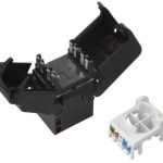 Solarix tool-free keystone CAT6 UTP RJ45, black