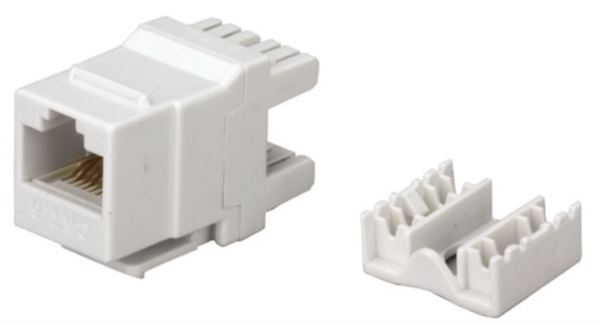 NaviaTec CAT6 RJ45 unshielded Keystone Jack, 180 degree type