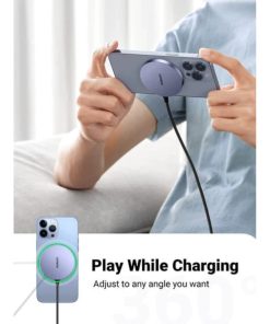 UGREEN MagSafe bežični magnetski punjač 15W, sivi